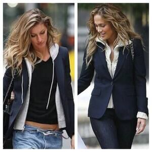 Veronica Beard "Classic Dickey Jacket" BLUE Wool Size 0 Celebrity